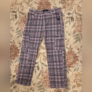 Teddy Fresh Plaid Purple And Green Corduroy Pants - Men's 34 × 32